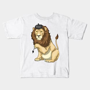 Lion Painter Paint brush Painting Kids T-Shirt